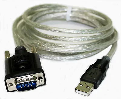 AYA 5Ft. USB 2.0 To Serial (9-pin) DB-9 RS-232 Adapter Cable FTDI  Win/Mac/Linux • $14.99