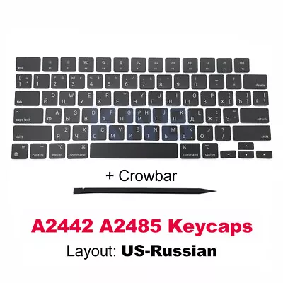 New Russian US-RU Keycaps Keys For Macbook Pro M1 Pro Max 14  16  A2442 A2485 • $10.50