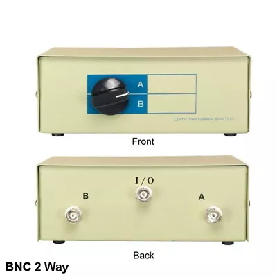 Kentek 2-Way BNC Manual Data Transfer Switch Box Coaxial Display Device CCTV • $27.77