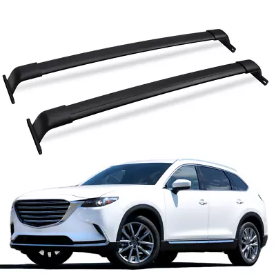 For Mazda CX-9 CX9 2016-2023 Roof Rack Rail Cross Bars Rail Rack Crossbar Black • $88