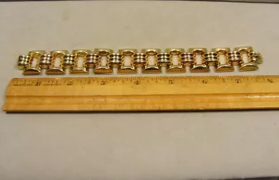 14K Retro Rose Yellow Gold Tank Bracelet • $2500