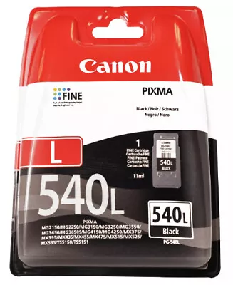 Genuine Original PG-540 (L) For Canon Pixma MG3550 MG3650 • £23