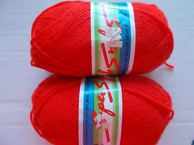 Lana Moro Super Soft 3 Yarn Bright Red Lot Of 2 (175 Yds Each) • $14.99