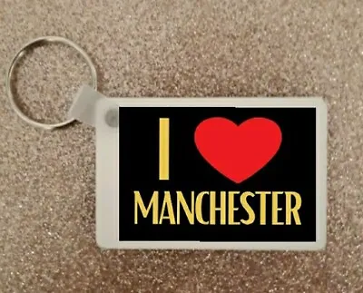 2.5  I Love Manchester Keys Keyring Keychain Key Tag • $6.25