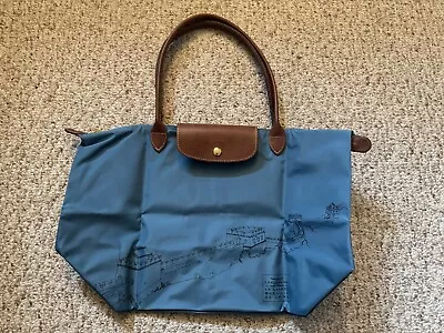 NWOT Longchamp Le Pliage Great Wall Of China Limited Edition Tote Bag In Blue • $179.99