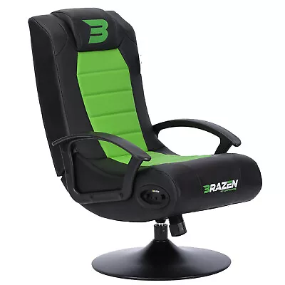 £189.95 • Buy BraZen Bluetooth Gaming Chair - Stag 2.1 Speaker Surround Sound -  Green