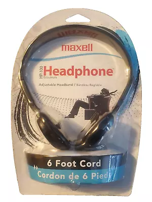 Maxell 190319 Lightweight 48g Black Stereo Headphones 20-20K Adjustable Headband • $8.99