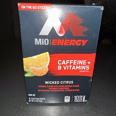 1 Box Mio Energy 10 Packets Wicked Citrus Caffeine + B Vitamin On The Go • $12.99