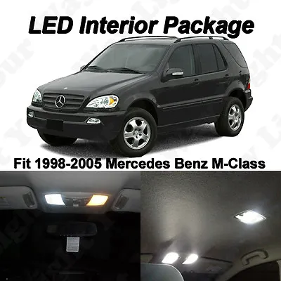 12 X White LED Lights Interior Kit For Mercedes Benz M-CLASS W163 ML350 ML430 • $24.98