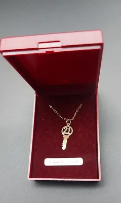 9ct Gold 21st Birthday Key To The Door. Boxed • £50