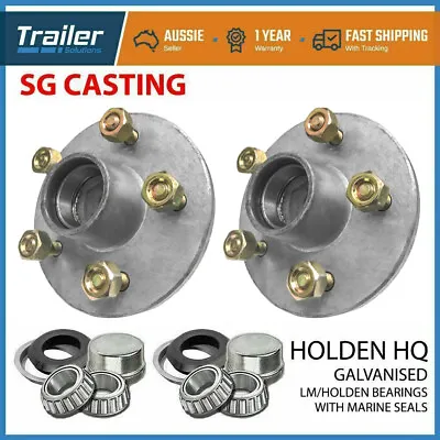 Holden Hq Galvanised Boat Trailer Hubs With Holden Lm Bearings & Marine Seals • $78.35