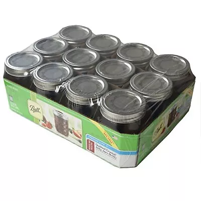 Ball Mason 8oz Quilted Jelly Jars With Lids And Bands Set Of 12 8 Oz Clear  • $18.74