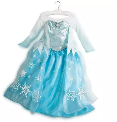 Disney Store Frozen Elsa Costume Child Size 7/8 Dress Up Halloween • $40