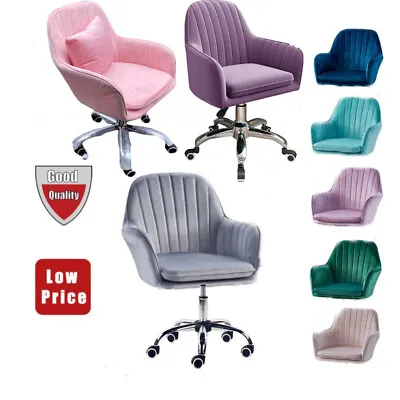 $109.66 • Buy Velvet Swivel Office Chair Computer Desk Gaming Chair Ergonomic Home Adjustable