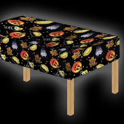 Halloween Table Cloth Tablecloth Cover Party Kids WIPE Clean Trick Treat Cartoon • £3.25