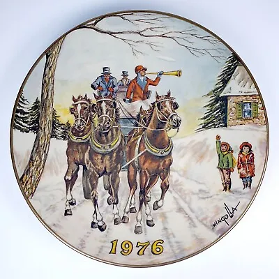 1976 Collector Christmas Plate Gorham Dom Mingolla 8.5“ • $13.89