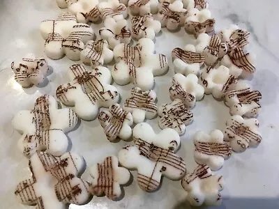 £5.75 • Buy 25 Edible Music Notes Flowers Icing Fondant Handmade Cake Topper Decorations