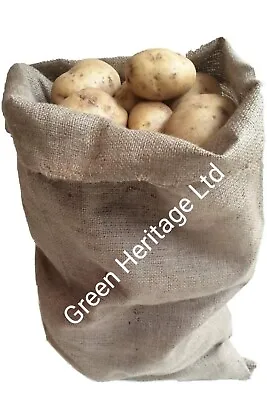 Hessian Potato Sack Easy Carry 12  X 17  5kg Half Size Vegetable Storage Bag • £2.79