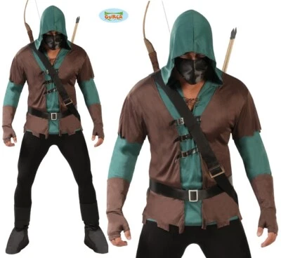 Mens Archer Assasins Fancy Dress Costume Archery Robin Hood Type Outfit New Fg • £24.99