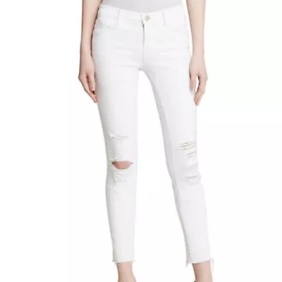 J Brand Aidan Slouchy Boyfriend Jeans In White Destruct Size 24 • $27.99