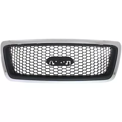 Grille Assembly For 2006-2008 Ford F-150 XLT Chrome Black • $129.57