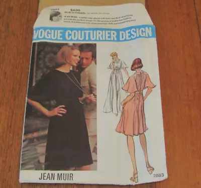 Vogue Couturier Design JEAN MUIR Sewing Pattern 2883 Cut Size 12 • $19.75