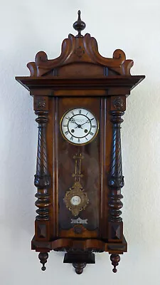 Antique German RSM Schnekenburger & Reinhold Vienna Regulator 16-Day Wall Clock • $375
