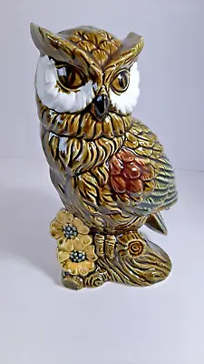 Vintage Green And Brown Owl Planter Japan • $9.95