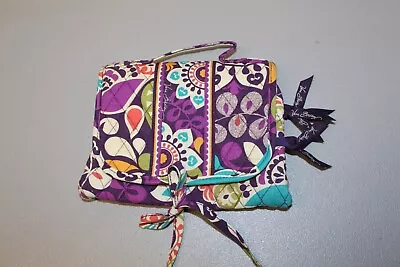 Vera Bradley Tri Fold Travel Makeup Case Plum Crazy • $12.99