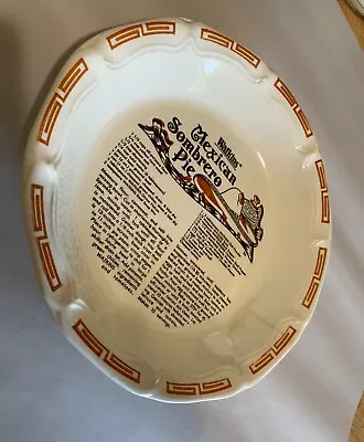 Vintage Watkins 1983 Mexican Sombrero Pie Glazed Ceramic Pie Dish Plate  • $13