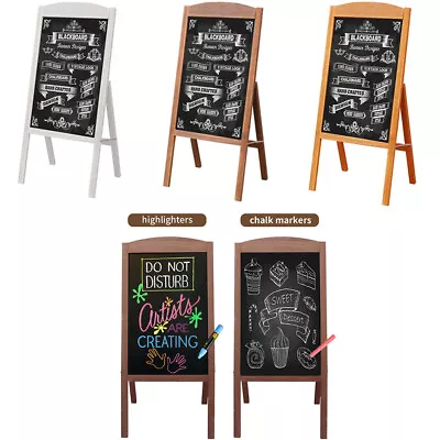 Wooden A-Frame Sign With Clean Cloths Magnet Magnetic Sidewalk Chalkboard Board • $25.90