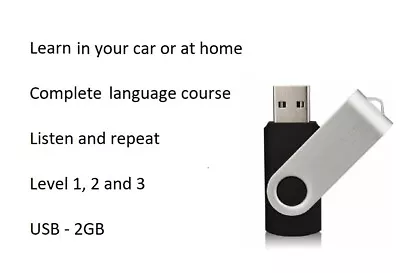 Learn Spanish Italian French German-Complete Language-lvl 1 2 & 3_2GB_USB • £15.99