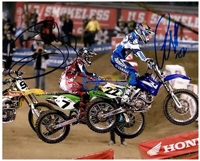 CHAD REED & JAMES BUBBA STEWART Dual Signed SUPERCROSS Motocross 8x10 Photo Repr • $19.95