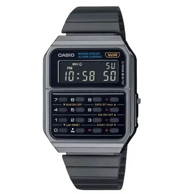 Casio Vintage Digital Calculator Stainless Steel Quartz CA-500WEGG-1B Mens Watch • $84.95