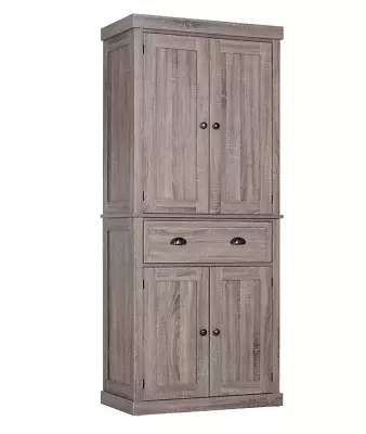 Kitchen Dresser Cabinet Tall Pantry Furniture Large Storage Unit Cupboard Oak • £154.99