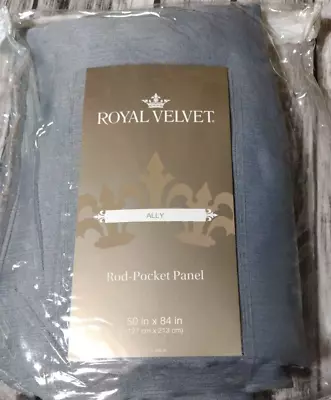 Royal Velvet ALLY Rod-Pocket Panel Lustrous Steel 50  X 84 . NWT • $7.99