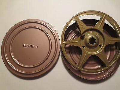 8mm Super 8 Reel 5  Inches Metal  Movie Film  Reel In Protective Case • $5.95