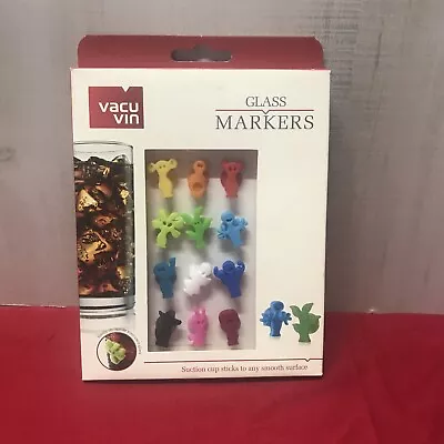 $7.90 • Buy Vacu Vin Party People Wine Drinking Glass Markers Set Of 12 Silicone Figures NEW