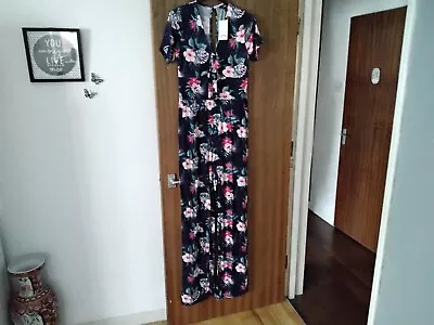 Long Tall Sally Jumpsuit With Tags. Size 14 37 Inside Leg. Navy/flowered. • £8
