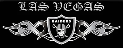 (2) Las Vegas Raiders Vinyl Bumper Stickers 6.5x2.6 Oakland Flames Car Decal • $4