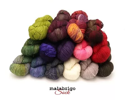 Sock Yarn By Malabrigo - Superwash Merino Wool Sock Weight- 40 COLORS • $22.85