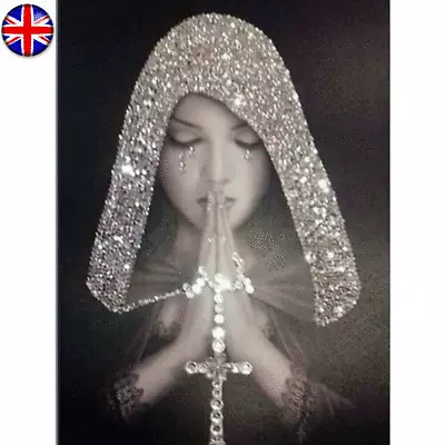 5D Diamond Painting Prayer Woman Full Drill Embroidery Kits Decors Gifts DIY Art • £3.92