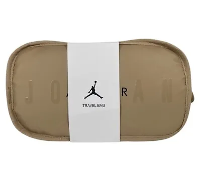 Nike Air Jordan Travel Dopp Kit Clutch Bag Toiletries Jumpman Zipper Sand NEW • $23.89