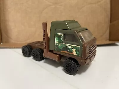 Tonka Toys VTG 1981 Army Semi Truck Camouflage Green Brown NO Trailer! As Is 🚛 • $14.99