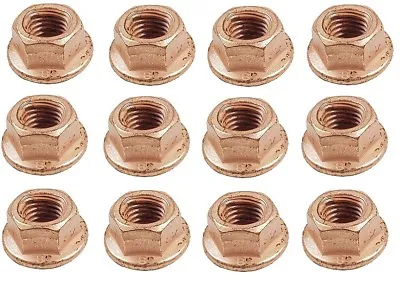 12-PCS CRP Copper Lock Nut 8 Mm Exhaust For BMW E10 E24 E30 E31 E32 E34 • $13.80