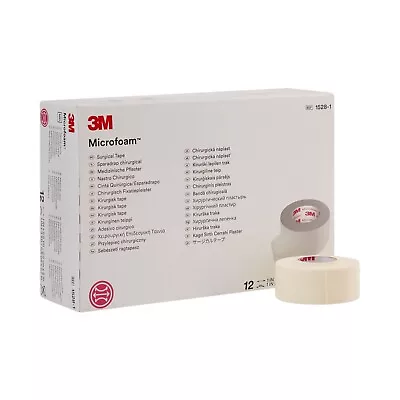 3M Microfoam Elastic Foam Medical Surgical Tape 1528-1 1  X 5.5 Yds 12 Rolls • $46.95