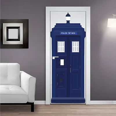 Dr Who Tardis Wall Decal Sticker Room Wallpaper Tardis Door Decal Cling S71 • £97.04