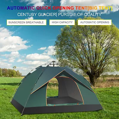 2-3 Man Automatic Instant Double Layer Pop Up Camping Tent Waterproof Outdoor UK • £22.99