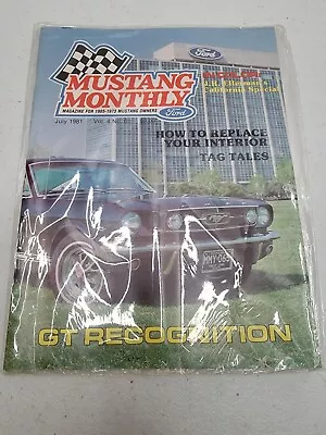 Mustang Monthly Magazine July 1981 Sealed Wrapper GT Recognition • $10.01