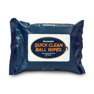 $9.95 • Buy Brunswick Bowling Ball Cleaning Quick Clean Wipes Pack Of 25